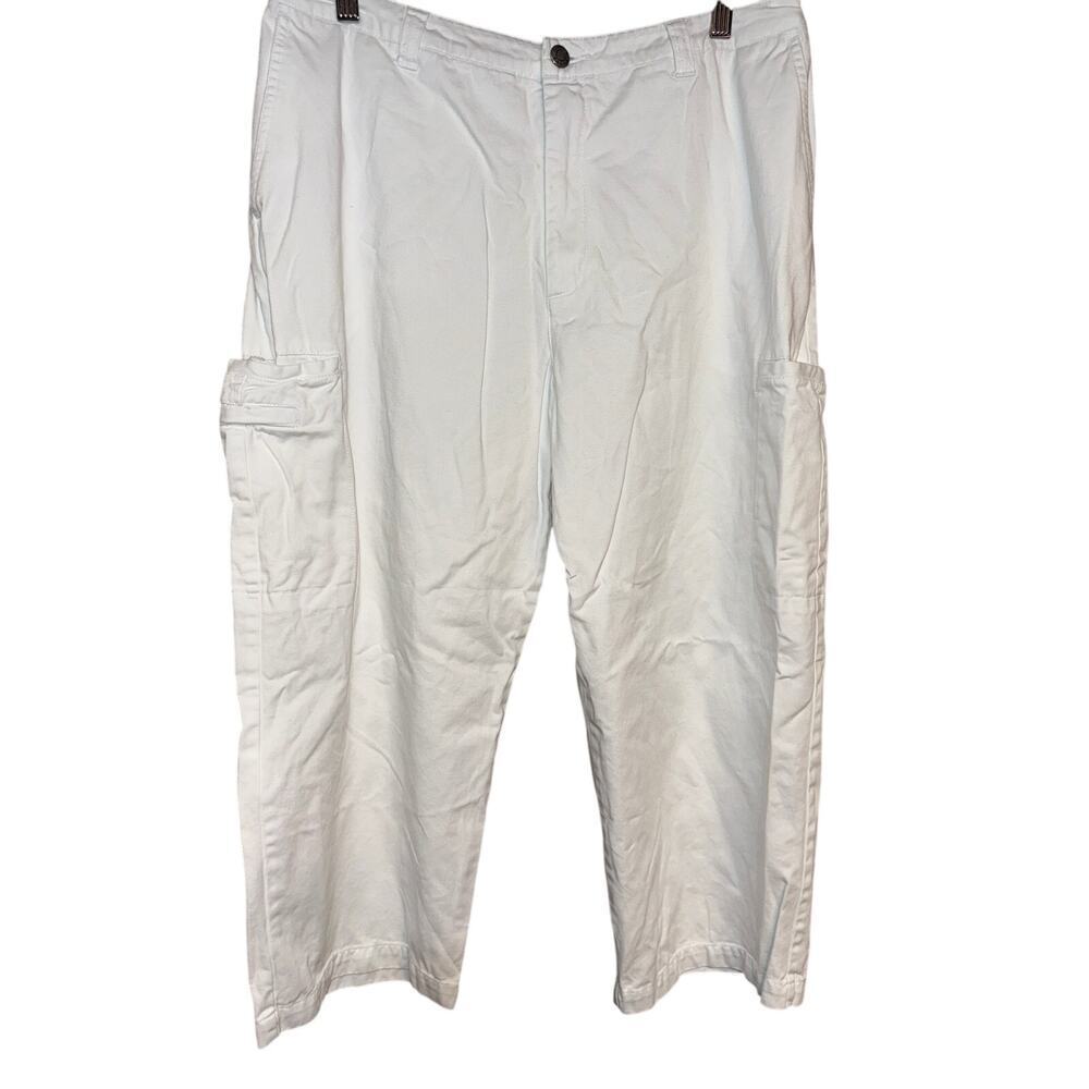 CHICOS DENIM size Large 16/18 white Capri jeans